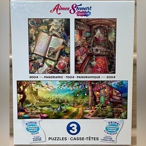 Buffalo Games Aimee Stewart 3-in-1 Panoramic Jigsaw Puzzle set
